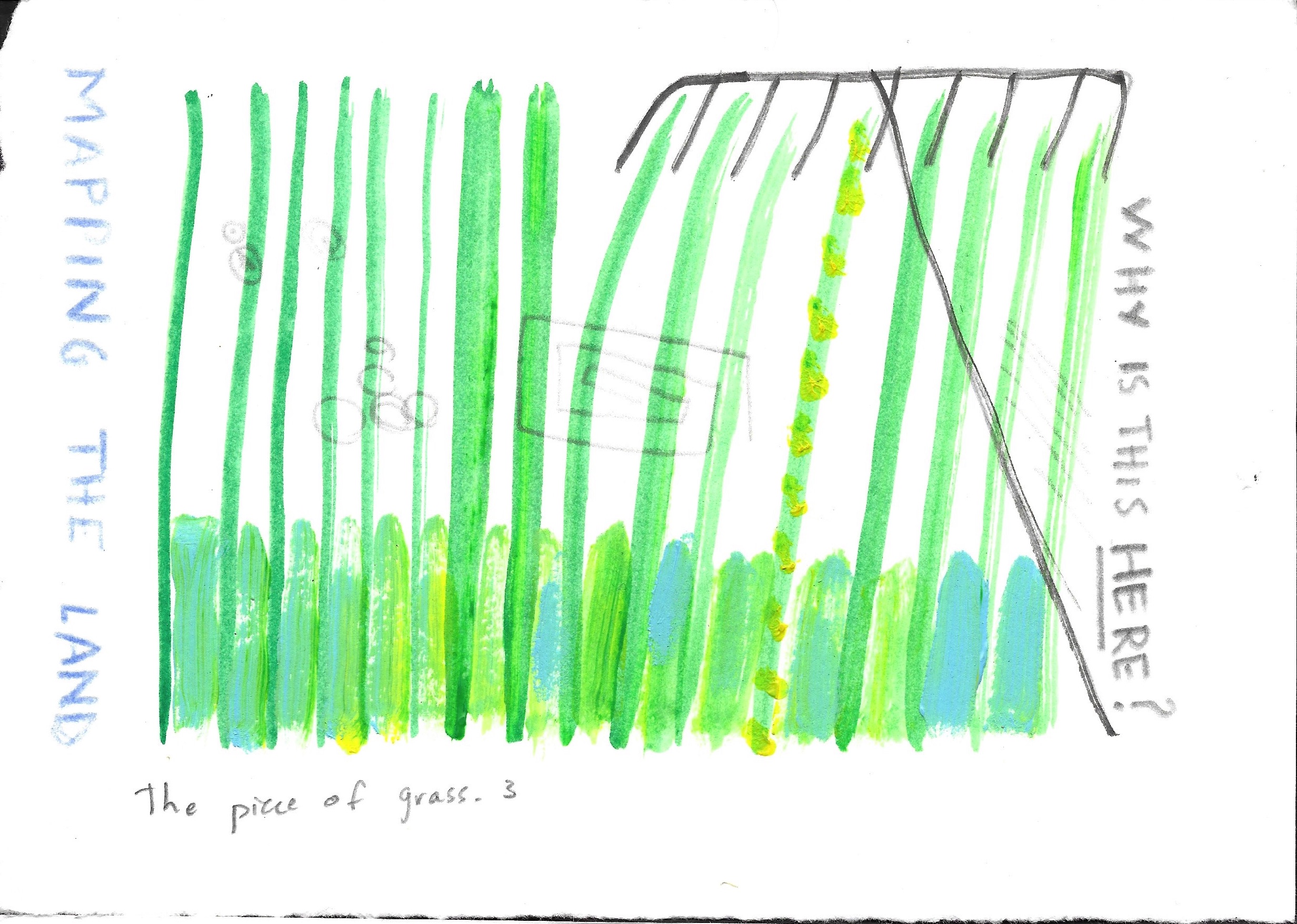 The piece of grass. 3, artist's impression by Adèle Visser